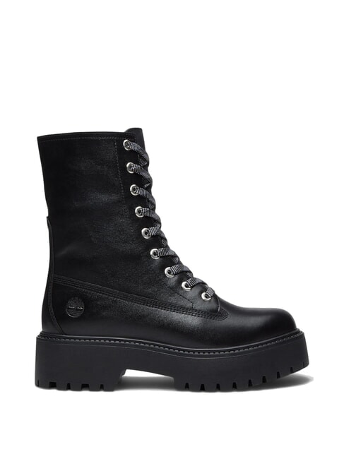 STONE STREET bottines en cuir noir pleine fleur - Chaussures Femme