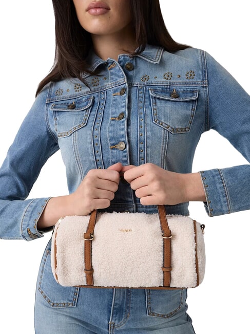 TAYLOR Sac &agrave; main avec bandouli&egrave;re blanc cass&eacute;/cognac - Sacs pour Femme