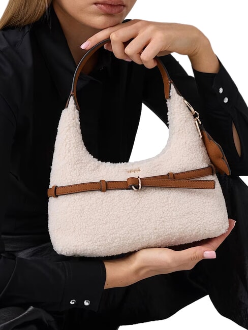 TAYLOR Sac &agrave; main blanc cass&eacute;/cognac - Sacs pour Femme