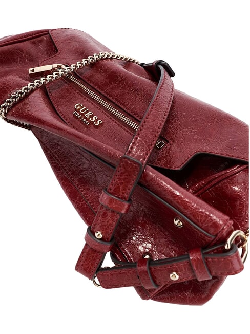 ANTONIA Sac bandouli&egrave;re &agrave; double poign&eacute;e ROUGE - Sacs pour Femme