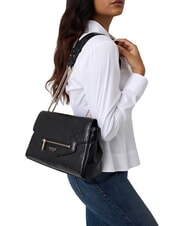 GUESS ANTONIA Sac bandouli&egrave;re &agrave; double poign&eacute;e NOIR - Sacs pour Femme - 2