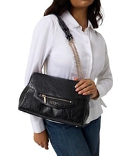 GUESS ANTONIA Sac bandouli&egrave;re &agrave; double poign&eacute;e NOIR - Sacs pour Femme - 5