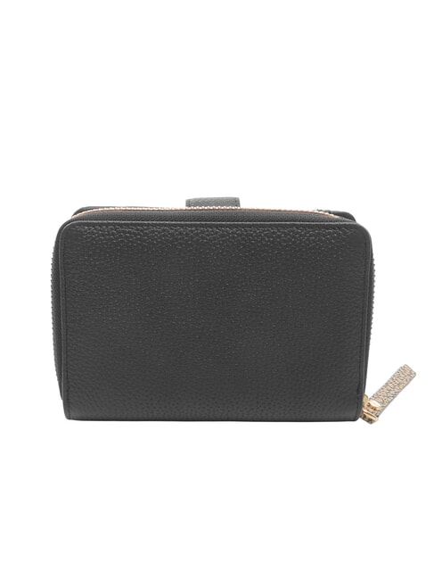 BIRDIE Portefeuille en cuir moyen op noir / naturel - Portefeuilles Femme
