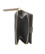 BORBONESE BIRDIE Portefeuille en cuir moyen op noir / naturel - Portefeuilles Femme - 4