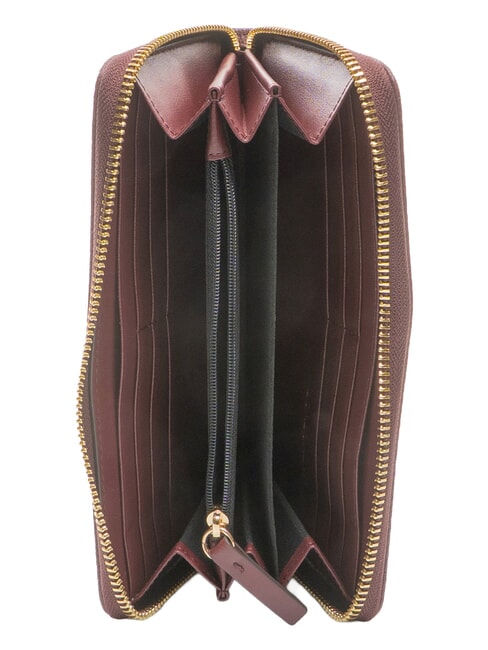 BIRDIE Grand portefeuille en cuir merlot/naturel op - Portefeuilles Femme