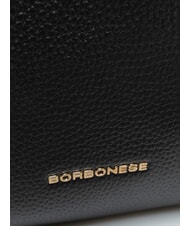 BORBONESE TRUNK BAGS Sac &agrave; main avec bandouli&egrave;re op noir / naturel - Sacs pour Femme - 4