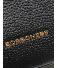 BORBONESE TRUNK BAGS Sac &agrave; main avec bandouli&egrave;re op noir / naturel - Sacs pour Femme - 4
