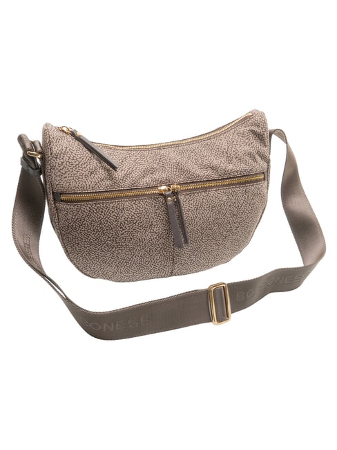LUNA FLEXOS ZIP sac bandouli&egrave;re naturel op/brun fonc&eacute; - Sacs pour Femme
