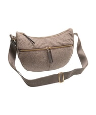 BORBONESE LUNA FLEXOS ZIP sac bandouli&egrave;re naturel op/brun fonc&eacute; - Sacs pour Femme - 2