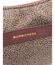 BORBONESE LUNA DOWNTOWN Mini sac bandouli&egrave;re naturel op/merlot - Sacs pour Femme - 3