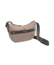 BORBONESE LUNA DOWNTOWN Mini sac bandouli&egrave;re op naturel / noir - Sacs pour Femme - 2