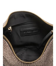 BORBONESE LUNA DOWNTOWN Mini sac bandouli&egrave;re op naturel / noir - Sacs pour Femme - 5