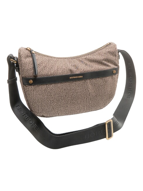 LUNA DOWNTOWN Sac bandouli&egrave;re ajustable op naturel / noir - Sacs pour Femme
