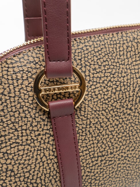OUTLINE sac bandouli&egrave;re naturel op/merlot - Sacs pour Femme