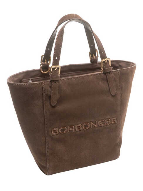 SUEDE LOGO sac &agrave; main t&ecirc;te noire - Sacs pour Femme