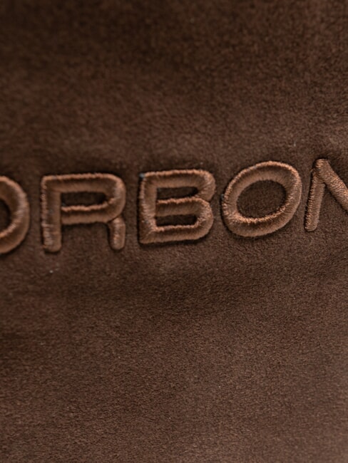 SUEDE LOGO sac &agrave; main t&ecirc;te noire - Sacs pour Femme