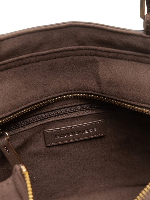 SUEDE LOGO sac &agrave; main t&ecirc;te noire - Sacs pour Femme