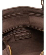 BORBONESE SUEDE LOGO sac &agrave; main t&ecirc;te noire - Sacs pour Femme - 5