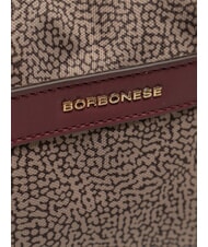 BORBONESE LUNA DOWNTOWN Sac bandouli&egrave;re ajustable naturel op/merlot - Sacs pour Femme - 3
