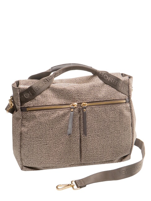 FLEXOS ZIP Sac &agrave; main avec bandouli&egrave;re naturel op/brun fonc&eacute; - Sacs pour Femme
