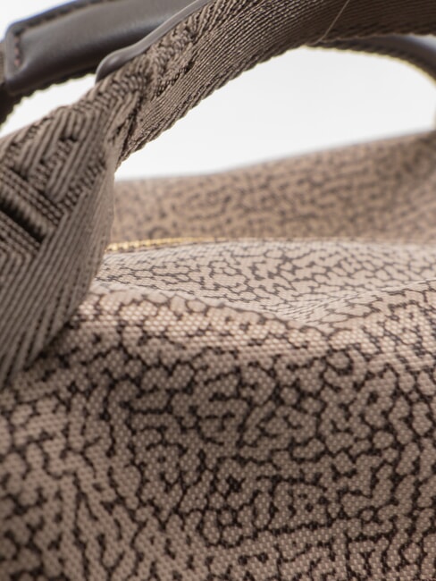 FLEXOS ZIP Sac &agrave; main avec bandouli&egrave;re naturel op/brun fonc&eacute; - Sacs pour Femme