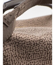 BORBONESE FLEXOS ZIP Sac &agrave; main avec bandouli&egrave;re naturel op/brun fonc&eacute; - Sacs pour Femme - 3
