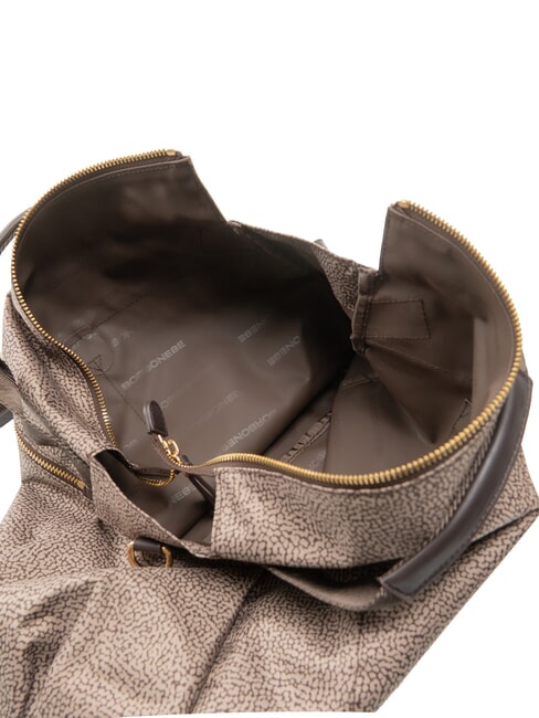 FLEXOS ZIP Sac &agrave; main avec bandouli&egrave;re naturel op/brun fonc&eacute; - Sacs pour Femme