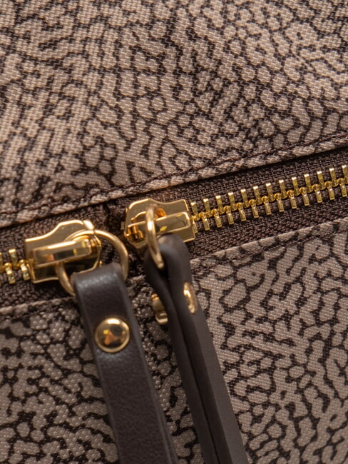 LUNA FLEXOS ZIP Sac bandouli&egrave;re ajustable naturel op/brun fonc&eacute; - Sacs pour Femme