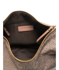BORBONESE LUNA DOWNTOWN Sac bandouli&egrave;re ajustable op/poudre naturelle - Sacs pour Femme - 5
