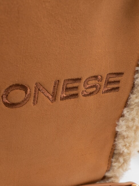 SUEDE LOGO Sac &agrave; main avec bandouli&egrave;re cuir - Sacs pour Femme