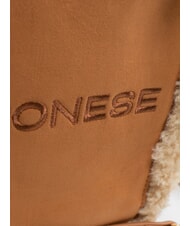 BORBONESE SUEDE LOGO Sac &agrave; main avec bandouli&egrave;re cuir - Sacs pour Femme - 4