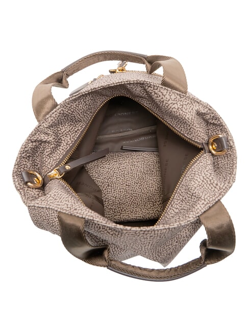 FLEXOS ZIP Sac &agrave; main avec bandouli&egrave;re naturel op/brun fonc&eacute; - Sacs pour Femme