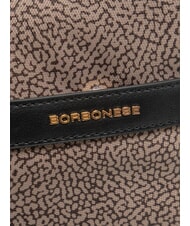 BORBONESE LUNA DOWNTOWN Sac bandouli&egrave;re ajustable op naturel / noir - Sacs pour Femme - 2