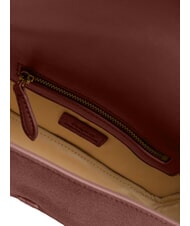 PINKO LOVE ONE SLOUCHY Mini sac bandouli&egrave;re en cuir Bourgogne or antique - Sacs pour Femme - 5
