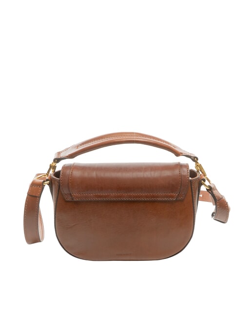 ILARIA Sac &agrave; main en cuir, avec bandouli&egrave;re MARRON - Sacs pour Femme