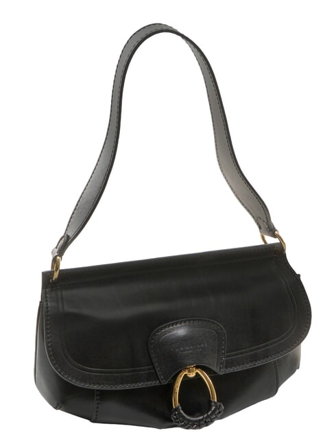 ERICA Sac bandouli&egrave;re en cuir black Gold - Sacs pour Femme