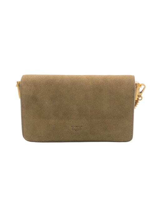 LOVE ONE SLOUCHY Mini sac bandouli&egrave;re en cuir vert olive fonc&eacute; - or antique - Sacs pour Femme