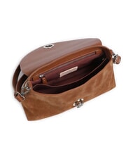 COCCINELLE NIKLA SUEDE BIMATERIAL sac bandouli&egrave;re Cognac - Sacs pour Femme - 4