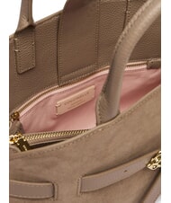 COCCINELLE SABINE SUEDE BICOLOR Sac &agrave; main avec bandouli&egrave;re taupe chaud - Sacs pour Femme - 4