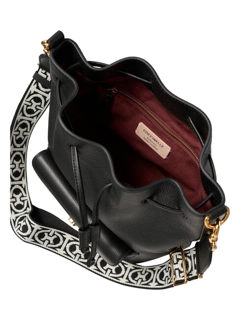 BEAT GENETRATION RIBBON sac seau en cuir Noir - Sacs pour Femme