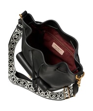 COCCINELLE BEAT GENETRATION RIBBON sac seau en cuir Noir - Sacs pour Femme - 4