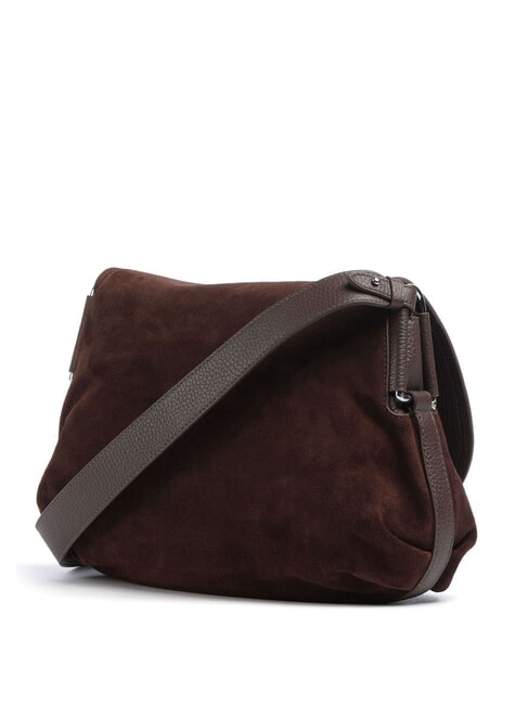 REBEKKA SUEDE sac bandouli&egrave;re brunette - Sacs pour Femme