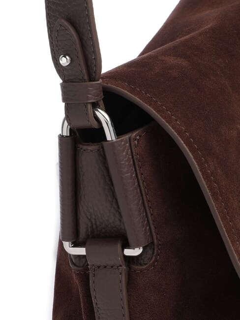 REBEKKA SUEDE sac bandouli&egrave;re brunette - Sacs pour Femme
