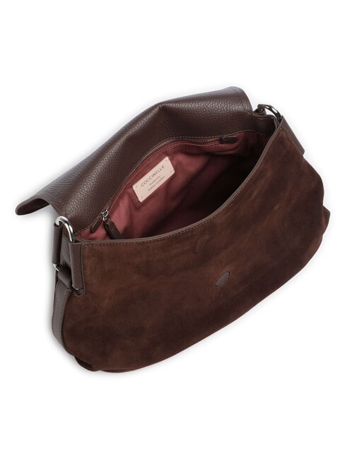 REBEKKA SUEDE sac bandouli&egrave;re brunette - Sacs pour Femme