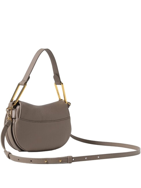 MAGIE SOFT Sac bandouli&egrave;re en cuir avec bandouli&egrave;re taupe chaud - Sacs pour Femme