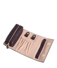 COCCINELLE JEWELRY BOX pochette &agrave; bijoux en cuir prunes - Pochettes & Trousses - 2