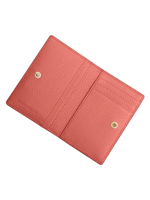 METALLIC SOFT Portefeuille en cuir argile rose - Portefeuilles Femme