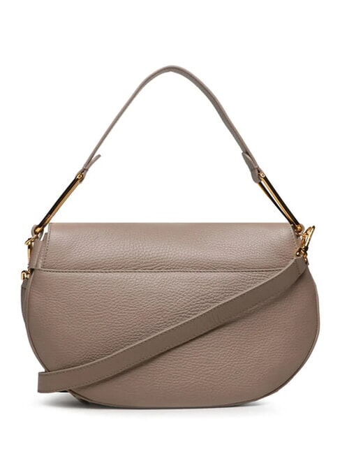 MAGIE SOFT Sac bandouli&egrave;re en cuir avec bandouli&egrave;re taupe chaud - Sacs pour Femme