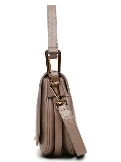 MAGIE SOFT Sac bandouli&egrave;re en cuir avec bandouli&egrave;re taupe chaud - Sacs pour Femme