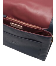 COCCINELLE DORIAN Sac bandouli&egrave;re en cuir martel&eacute; bleu nuit - Sacs pour Femme - 3